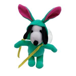 Snoopy In Green Bunny Outfit plush Stuffed Animal Read